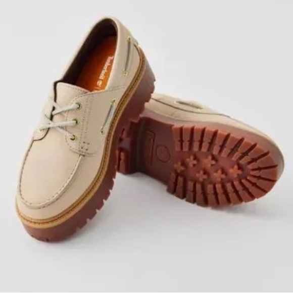 Timberland Women's Stone Street Boat Shoe Lace Up Low Top Brown Taupe US 9.5M - Picture 3 of 15